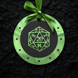 RPG Critmas | Lime Green Tafelblad Roleplayer Dice Ornament