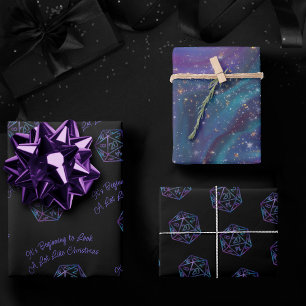 RPG Critmas   Nebula Fantasy Tafelblad Gamer Dice Inpakpapier Vel