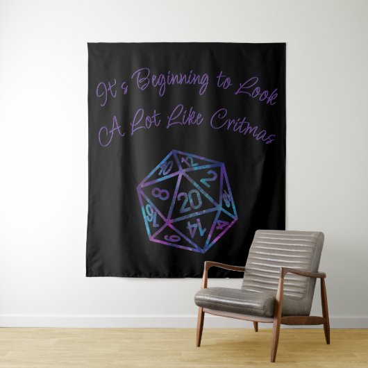 RPG Critmas | Nebula Fantasy Tafelblad Gamer Dice Wandkleed (In situ)