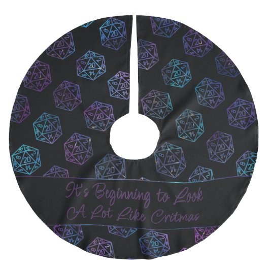 RPG Critmas | Nebula Tabletop PnP Roleplayer Dice Kerstboom Rok (Voorkant)