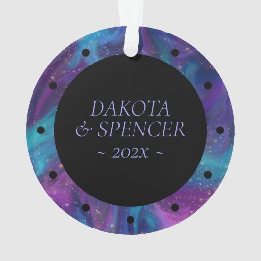 RPG Critmas | Nebula Tabletop PnP Roleplayer Dice Ornament (achterkant)