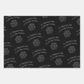 RPG Critmas | Old School Tafelblad Roleplayer Dice Inpakpapier Vel (Voorkant)