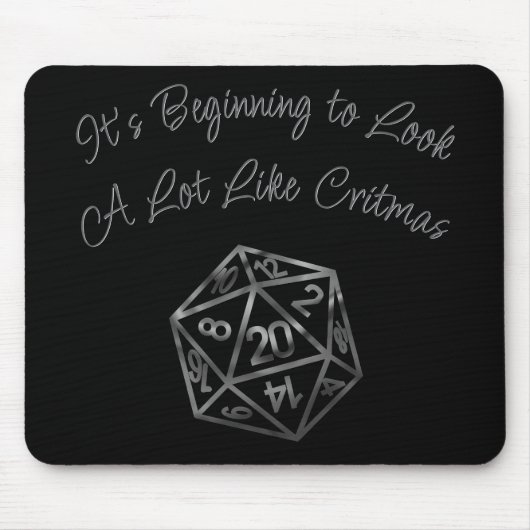 RPG Critmas | Old School Tafelblad Roleplayer Dice Muismat (Voorkant)