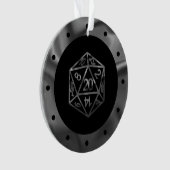 RPG Critmas | Old School Tafelblad Roleplayer Dice Ornament (voorkant)