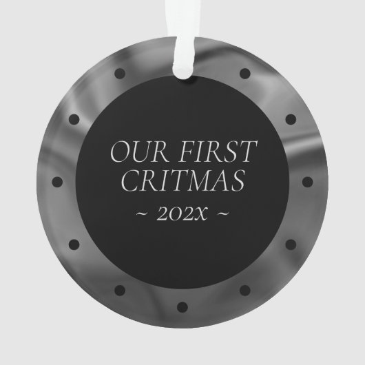 RPG Critmas | Old School Tafelblad Roleplayer Dice Ornament (achterkant)