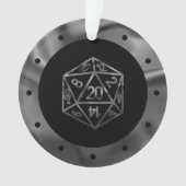 RPG Critmas | Old School Tafelblad Roleplayer Dice Ornament (voorkant)