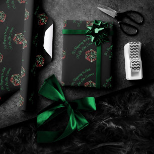 RPG Critmas   XMAS Fantasy Tabletop Gamer Dice Cadeaupapier