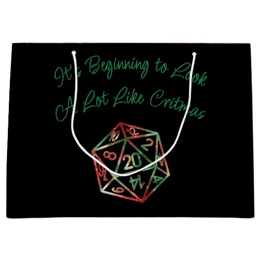 RPG Critmas | XMAS Fantasy Tabletop Gamer Dice Groot Cadeauzakje (Voorkant)