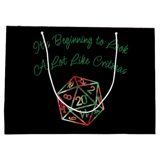 RPG Critmas | XMAS Fantasy Tabletop Gamer Dice Groot Cadeauzakje (Achterkant)