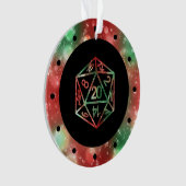 RPG Critmas | XMAS Fantasy Tabletop Gamer Dice Ornament (voorkant)