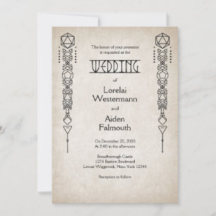 RPG D20 Elke kleur Gamer bruiloft Kaart