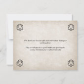 RPG D20 Gamer Bruiloft Bedankkaart (Achterkant)