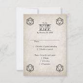 RPG D20 Gamer Bruiloft RSVP Kaartje (Voorkant)