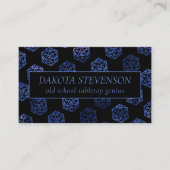 RPG Dice | Blue Fantasy Tafelblad Gamer Branding Visitekaartje (Voorkant)