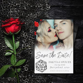 RPG Dice | Classic Fantasy Tafelblad Gamer Foto Save The Date