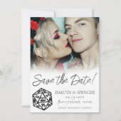 RPG Dice | Classic Fantasy Tafelblad Gamer Foto Save The Date (Voorkant)