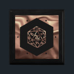 RPG Dice | Copper Fantasy Retro Tabletop PnP Gamer Cadeaudoosje<br><div class="desc">Het is altijd GAME ON, dus kies je wapen en rol initiatief... Een nieuwigheid GEEK CHIC gamer bruiloft / party thema perfect voor elke old school tafelblad RPG pen / potlood en papier (PnP) fantasie rolspeler met een 20-zijdige dnd polyhedrale dobbelstenen met een natuurlijke 20 rol voor de rollenspel magische...</div>