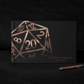 RPG Dice | Copper Fantasy Retro Tabletop PnP Gamer Gastenboek