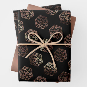 RPG Dice   Copper Fantasy Retro Tabletop PnP Gamer Inpakpapier Vel