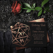 RPG Dice | Copper Fantasy Retro Tabletop PnP Gamer Kaart