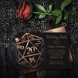 RPG Dice | Copper Fantasy Retro Tabletop PnP Gamer Kaart