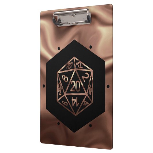 RPG Dice | Copper Fantasy Retro Tabletop PnP Gamer Klembord (Links)