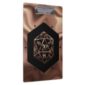 RPG Dice | Copper Fantasy Retro Tabletop PnP Gamer Klembord (Rechts)