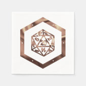 RPG Dice | Copper Fantasy Retro Tabletop PnP Gamer Servet (Voorkant)