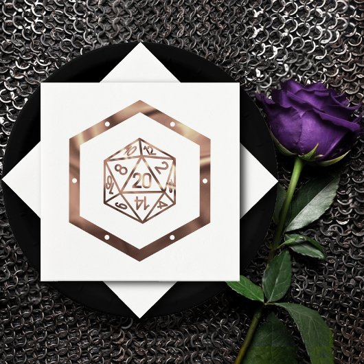 RPG Dice | Copper Fantasy Retro Tabletop PnP Gamer Servet