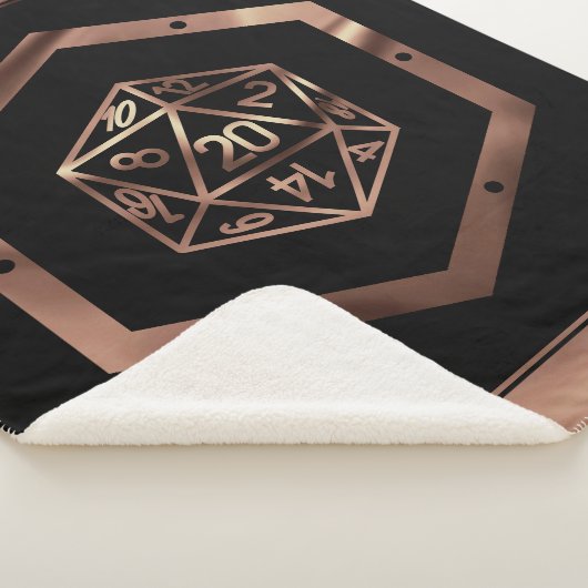 RPG Dice | Copper Fantasy Retro Tabletop PnP Gamer Sherpa Deken (3/4)