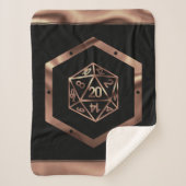 RPG Dice | Copper Fantasy Retro Tabletop PnP Gamer Sherpa Deken (Voorkant)