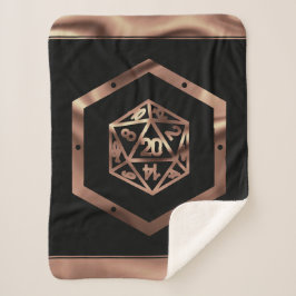 RPG Dice | Copper Fantasy Retro Tabletop PnP Gamer Sherpa Deken