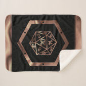 RPG Dice | Copper Fantasy Retro Tabletop PnP Gamer Sherpa Deken (Voorkant (horizontaal))