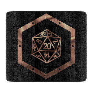 RPG Dice   Copper Fantasy Retro Tabletop PnP Gamer Snijplank