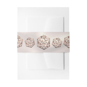 RPG Dice Copper Fantasy Retro Tabletop PnP Gamer Uitnodigingen Wikkel