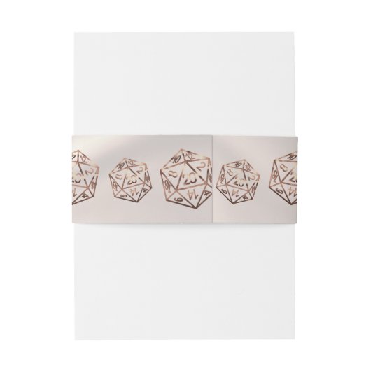 RPG Dice | Copper Fantasy Retro Tabletop PnP Gamer Uitnodigingen Wikkel (Achterkant Voorbeeld)
