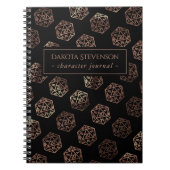 RPG Dice | Copper Fantasy Tabletop Gamer-personage Notitieboek (Voorkant)