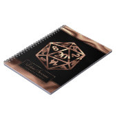 RPG Dice | Copper Fantasy Tabletop Gamer-personage Notitieboek (Linkerzijde)