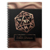 RPG Dice | Copper Fantasy Tabletop Gamer-personage Notitieboek (Voorkant)
