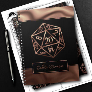 RPG Dice   Copper Fantasy Tabletop Gamer-personage Notitieboek