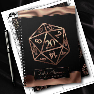 RPG Dice   Copper Fantasy Tabletop Gamer-personage Notitieboek