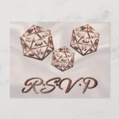 RPG Dice | Copper Fantasy Tabletop Gamer RSVP Uitnodiging Briefkaart (Voorkant)