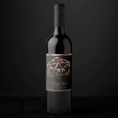 RPG Dice | Copper Fantasy Tafelblad Gamer Bedankt Wijn Etiket