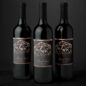 RPG Dice | Copper Fantasy Tafelblad Gamer Bedankt Wijn Etiket