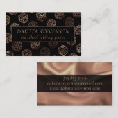 RPG Dice | Copper Fantasy Tafelblad Gamer Branding Visitekaartje (Voorkant / Achterkant)