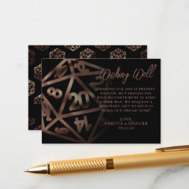 RPG Dice | Copper Fantasy Tafelblad Gamer Verlangl Informatiekaartje