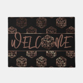 RPG Dice | Copper Fantasy Tafelblad Gamer Welkom Deurmat (Voorkant)