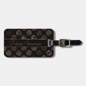 RPG Dice | Copper Old School Tafelblad Roleplayer Bagagelabel (Voorkant horizontaal)