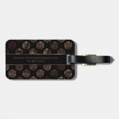 RPG Dice | Copper Old School Tafelblad Roleplayer Bagagelabel (Achterkant horizontaal)