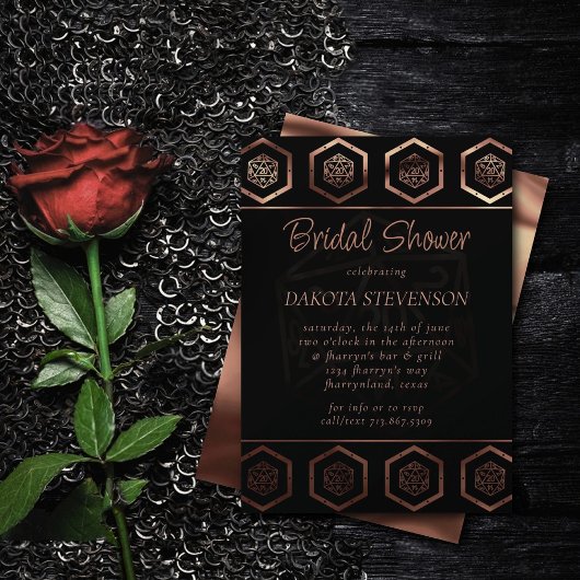 RPG Dice | Copper Old School Tafelblad Roleplayer Kaart